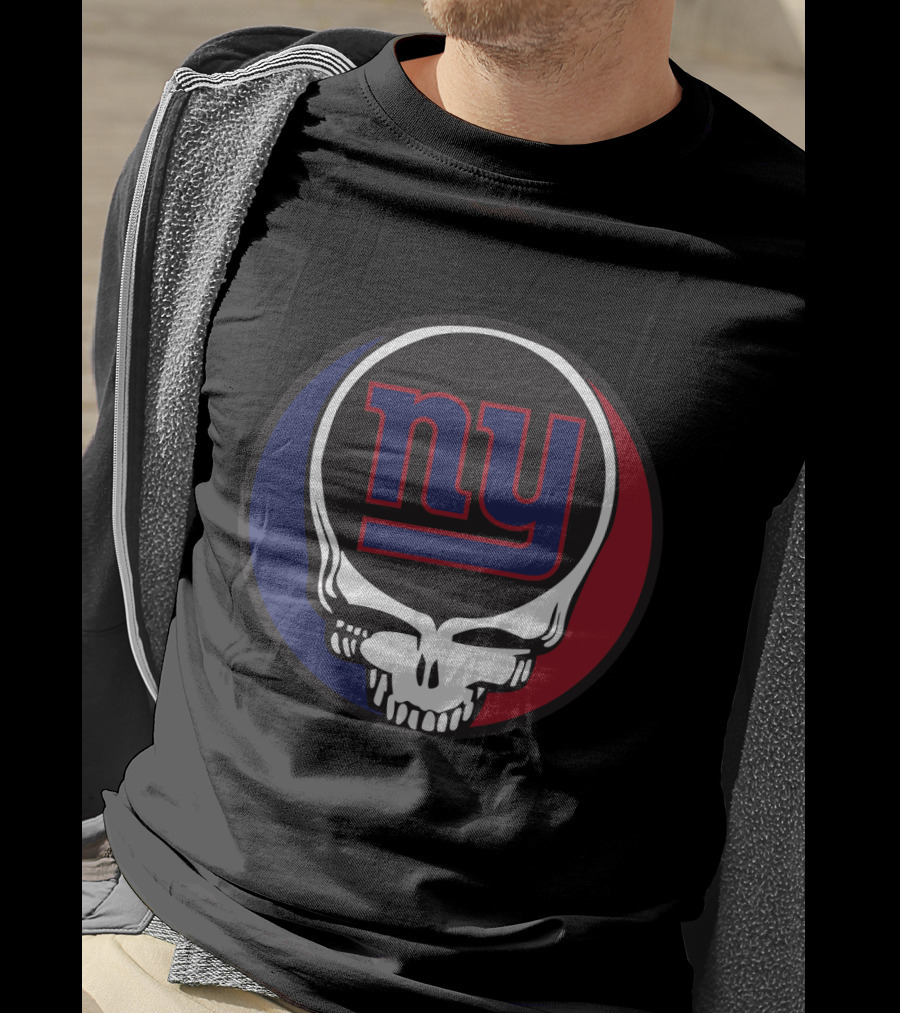 Grateful Dead New York Giants Skull Logo Fusion For Fans T-Shirt