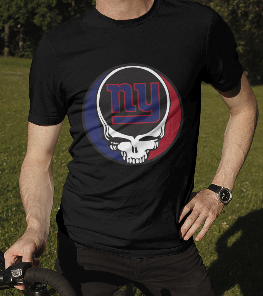 Grateful Dead New York Giants Skull Logo Fusion For Fans T-Shirt