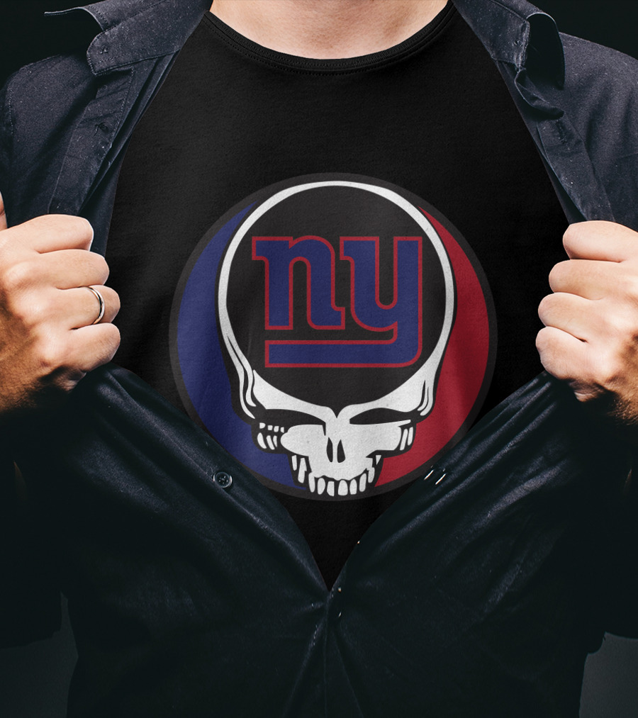 Grateful Dead New York Giants Skull Logo Fusion For Fans T-Shirt