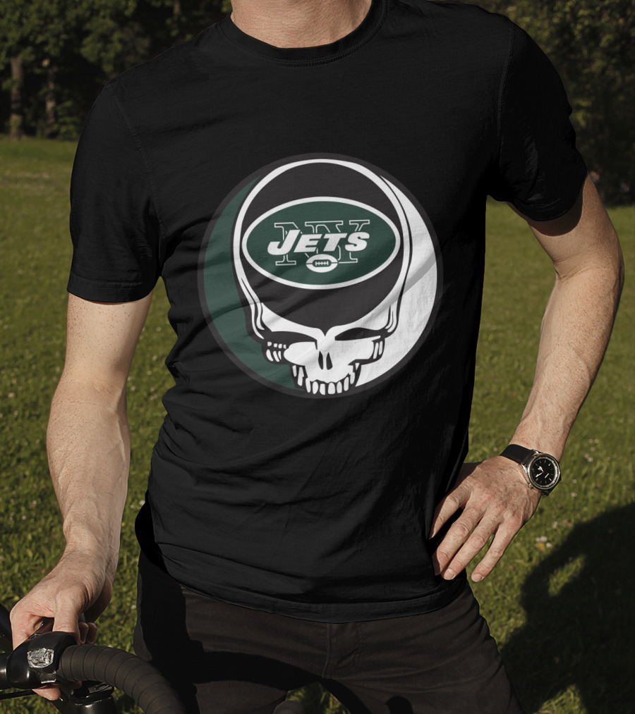 Grateful Dead Skull With New York Jets T-Shirt