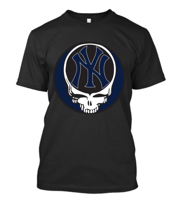 New York Yankees Grateful Dead Skull Logo Fusion T-Shirt