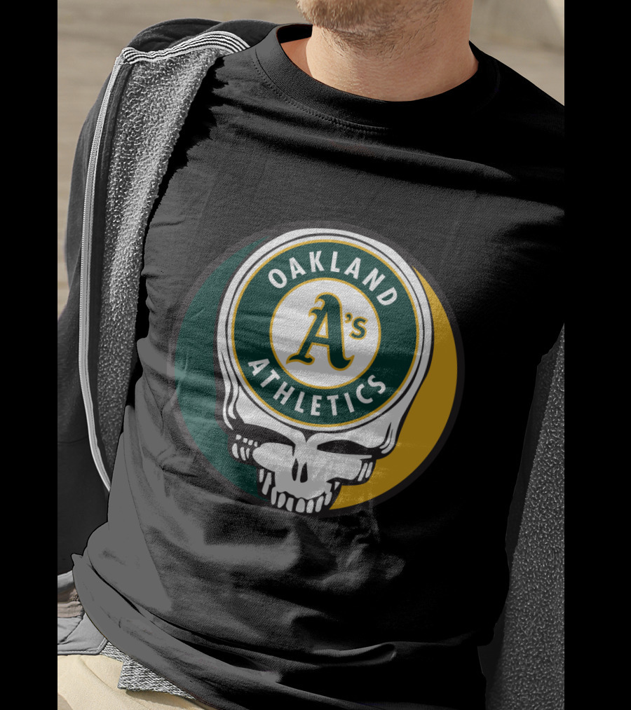 Oakland Athletics Skull Logo Grateful Dead Fan T-Shirt
