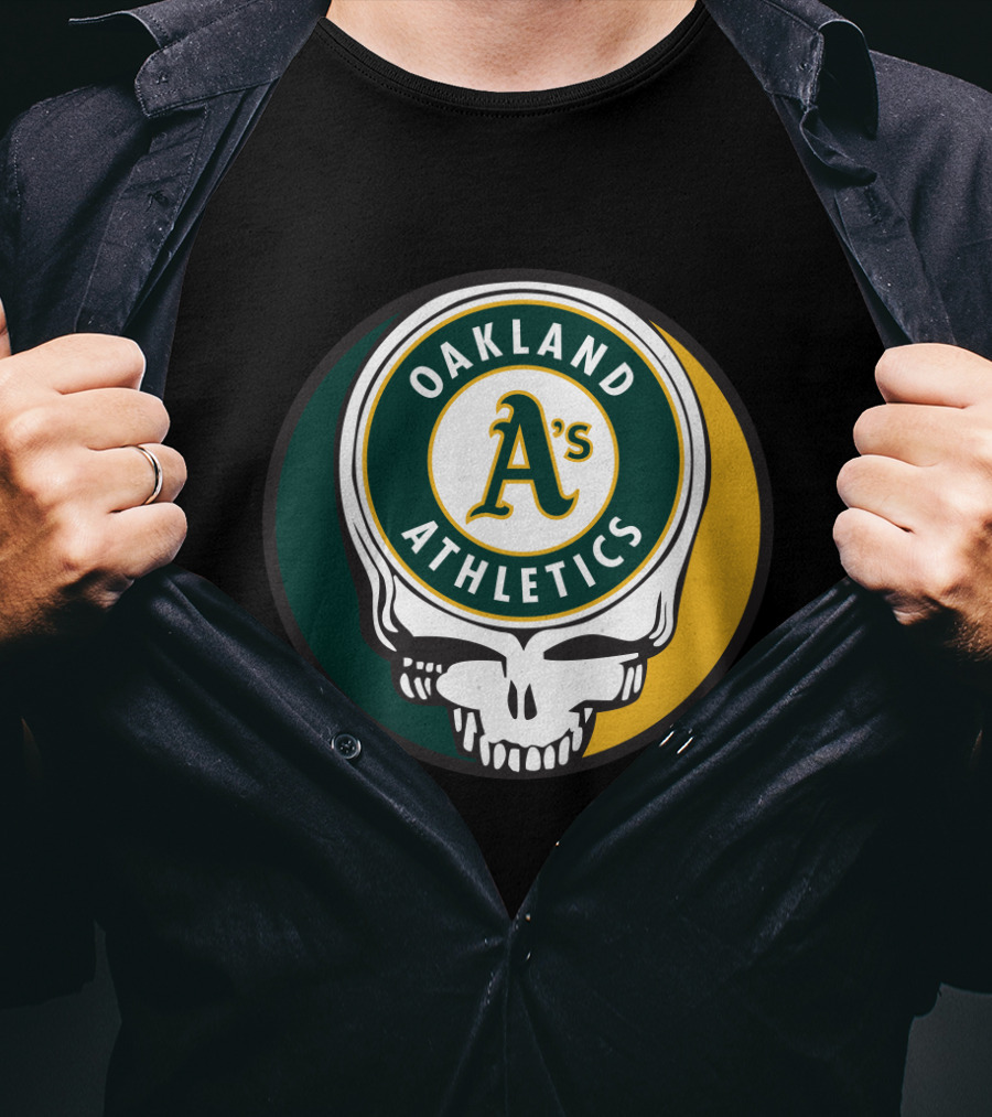 Oakland Athletics Skull Logo Grateful Dead Fan T-Shirt