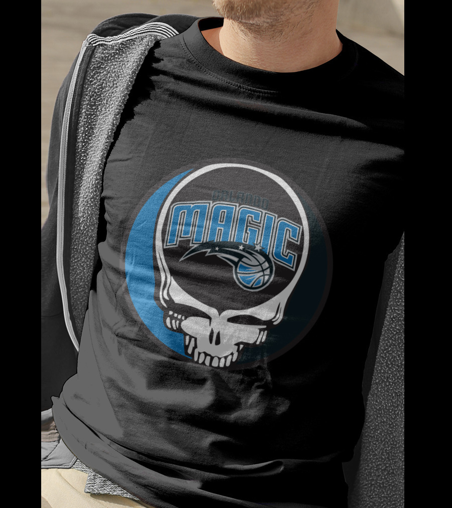 Orlando Magic Grateful Dead Steal Your Face Basketball Fusion T-Shirt