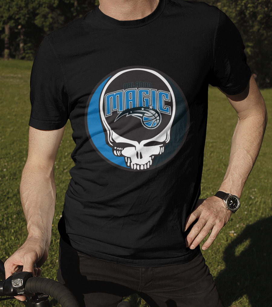 Orlando Magic Grateful Dead Steal Your Face Basketball Fusion T-Shirt