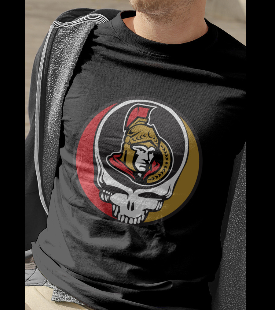 Ottawa Senators Fans Grateful Dead Skull T-Shirt
