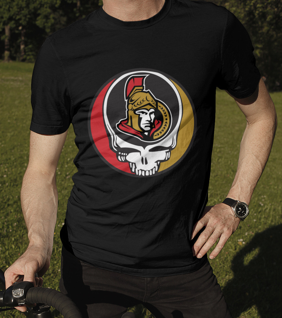 Ottawa Senators Fans Grateful Dead Skull T-Shirt