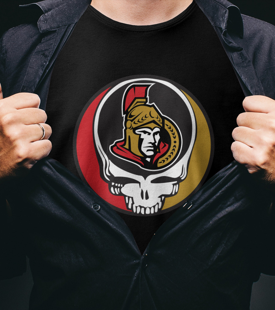 Ottawa Senators Fans Grateful Dead Skull T-Shirt