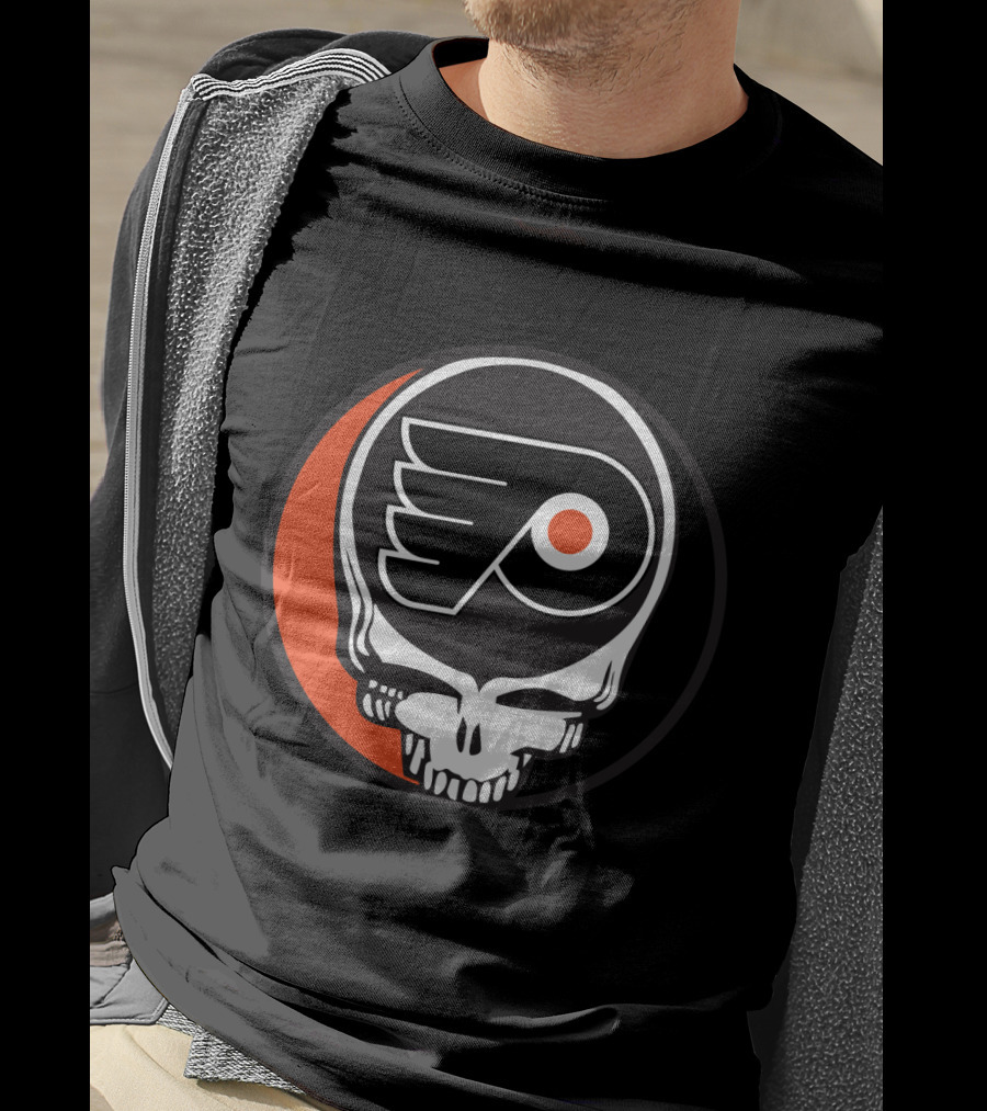 Philadelphia Flyers Grateful Dead Skull T-Shirt