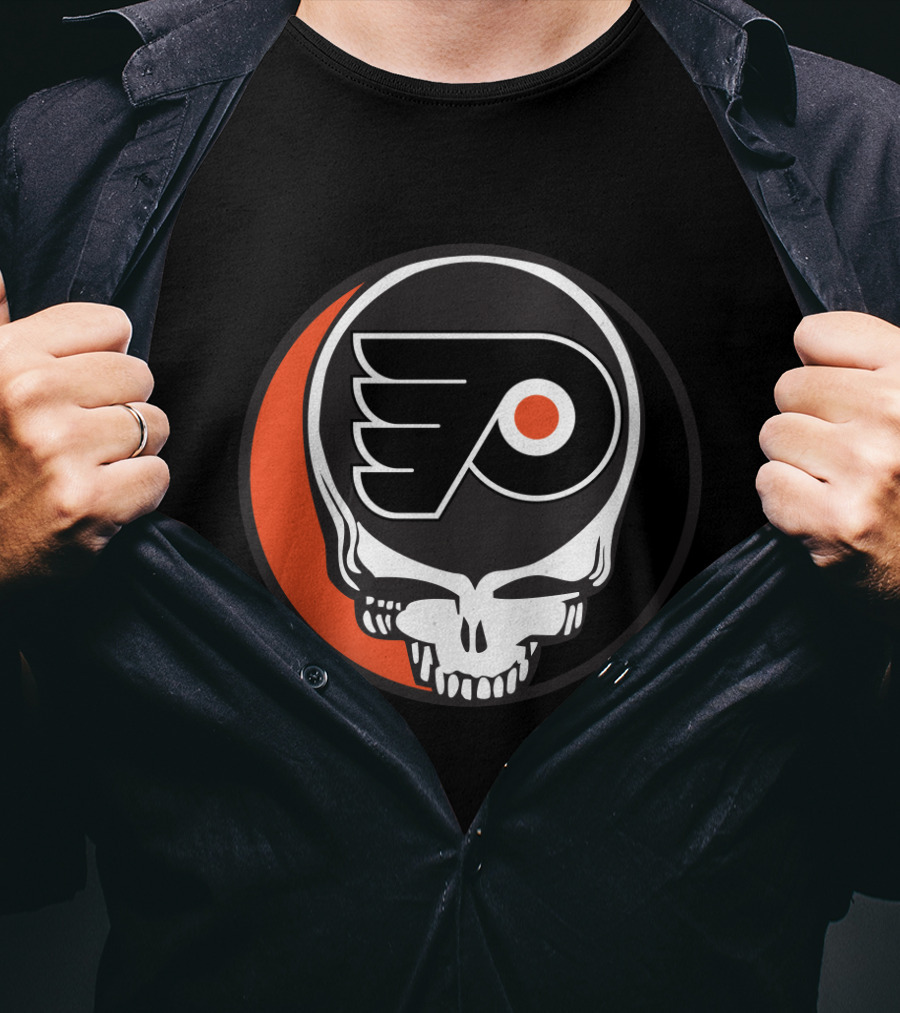 Philadelphia Flyers Grateful Dead Skull T-Shirt
