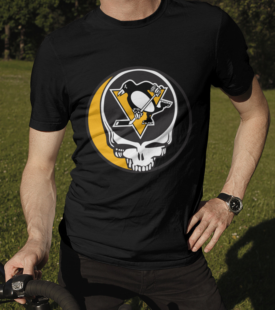Pittsburgh Penguins And Grateful Dead Logo Mashup For Fans T-Shirt