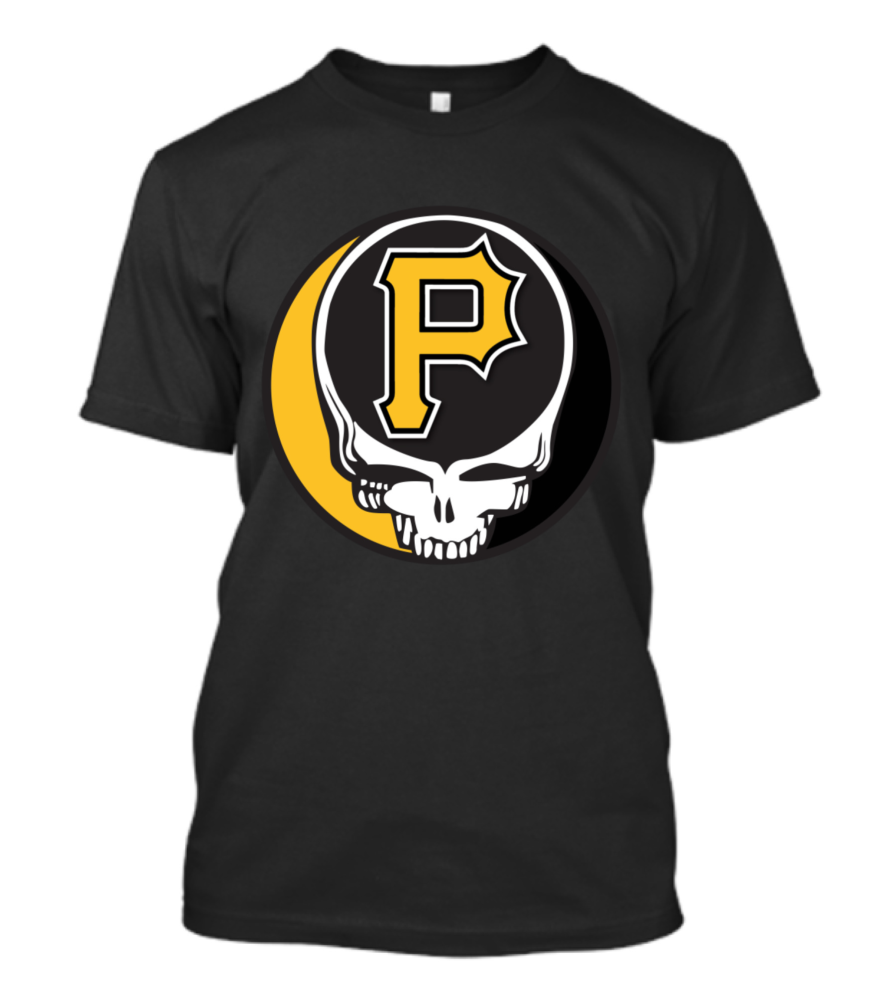 Grateful Dead Skull With Pittsburgh Pirates Logo For Fans T-Shirt