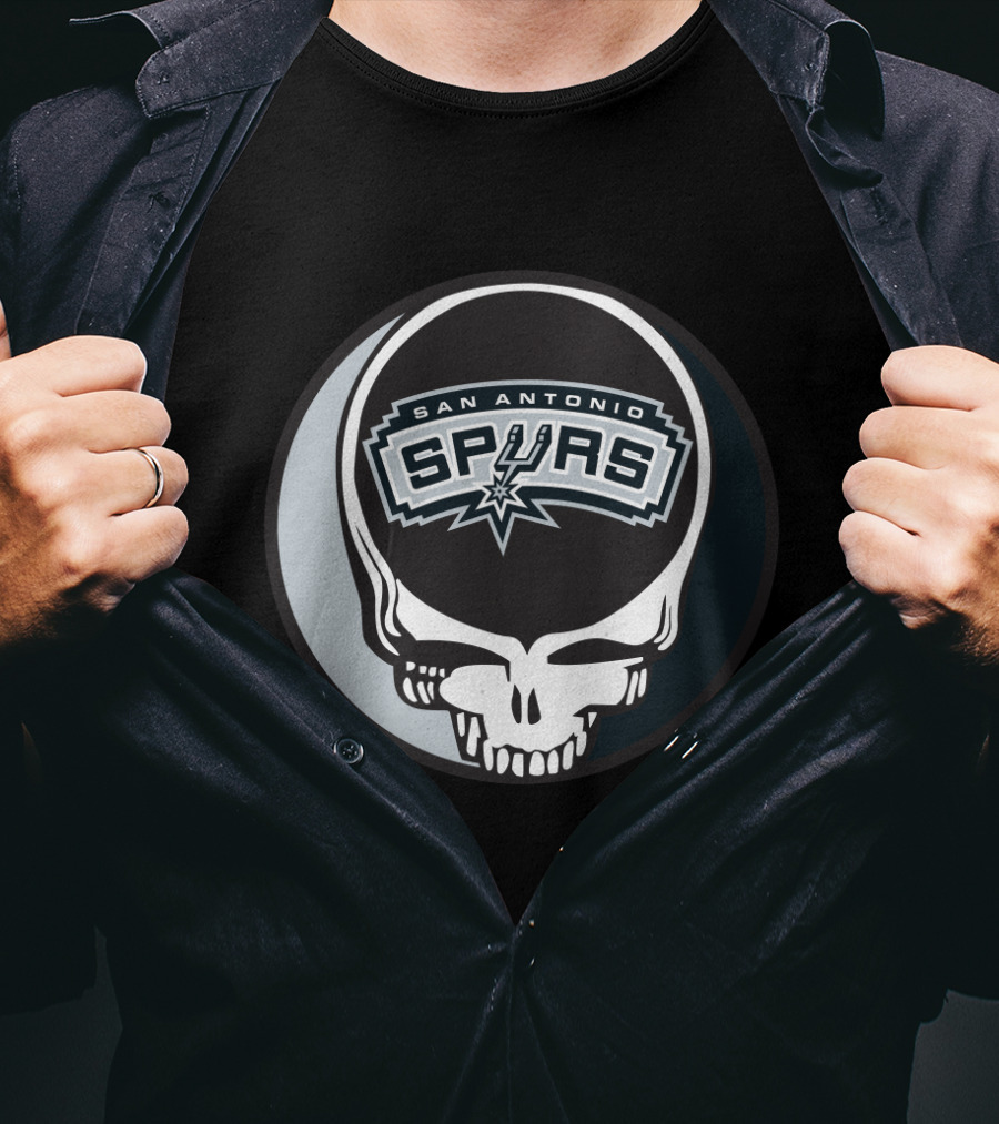 San Antonio Spurs Grateful Dead Skull T-Shirt