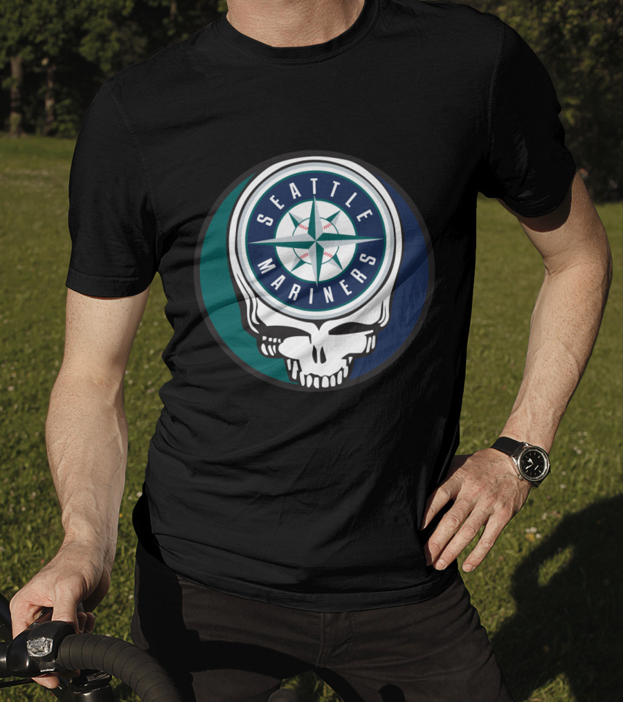 Seattle Mariners Grateful Dead Skull Baseball Mashup T-Shirt