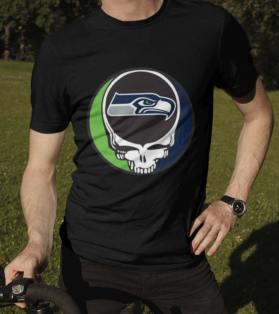 Grateful Dead Seattle Seahawks Skull T-Shirt