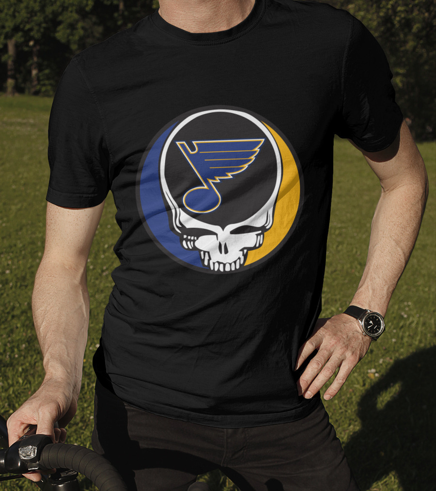 Grateful Dead St. Louis Blues Skull Logo Fusion T-Shirt