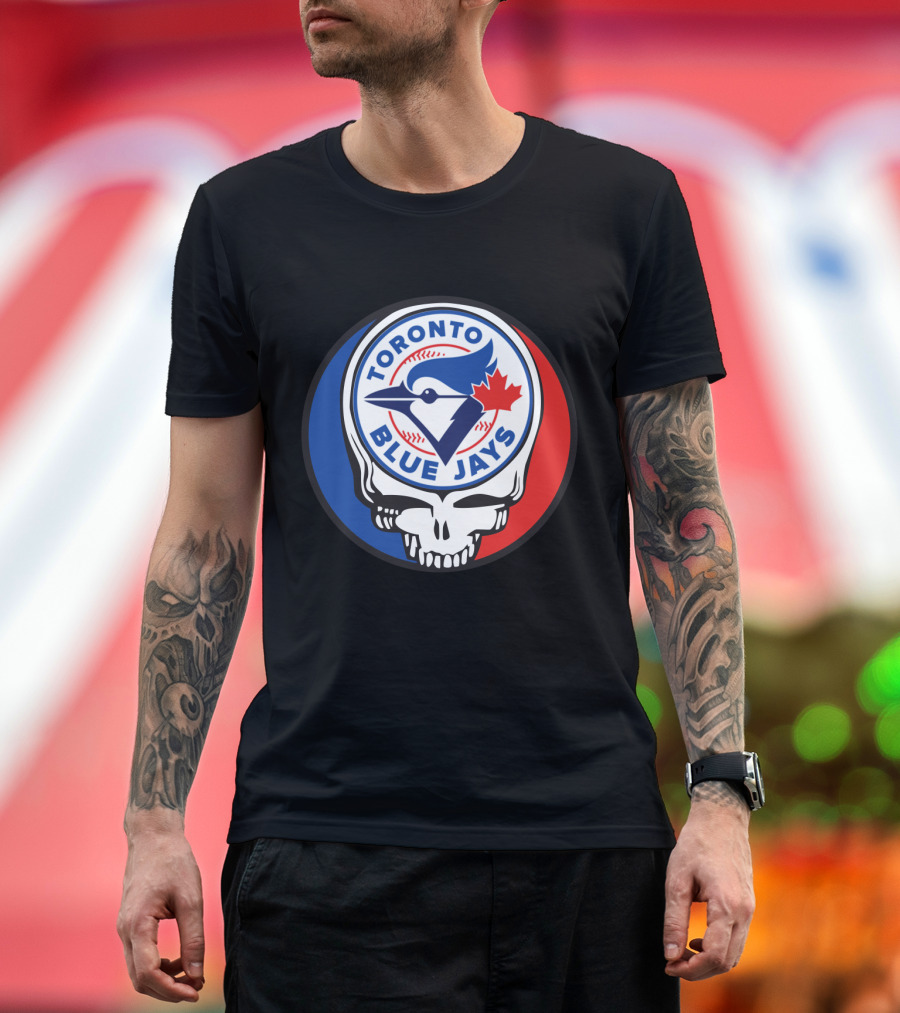 Toronto Blue Jays Grateful Dead Fan Logo Fusion T-Shirt