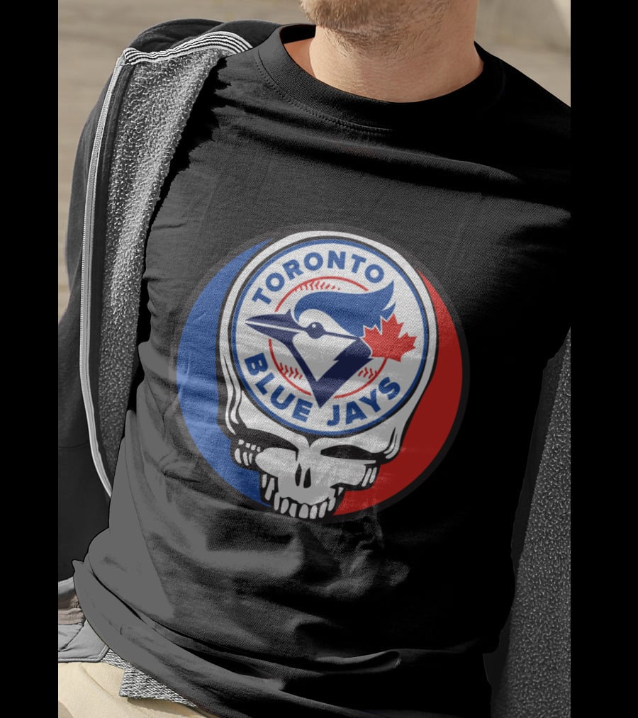 Toronto Blue Jays Grateful Dead Fan Logo Fusion T-Shirt
