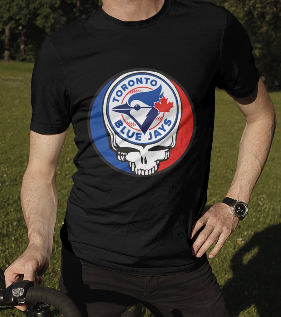Toronto Blue Jays Grateful Dead Fan Logo Fusion T-Shirt