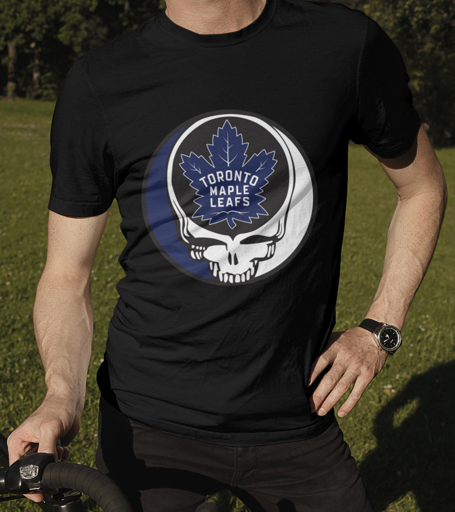 Toronto Maple Leafs Skull With Grateful Dead Style Leafs Fans T-Shirt