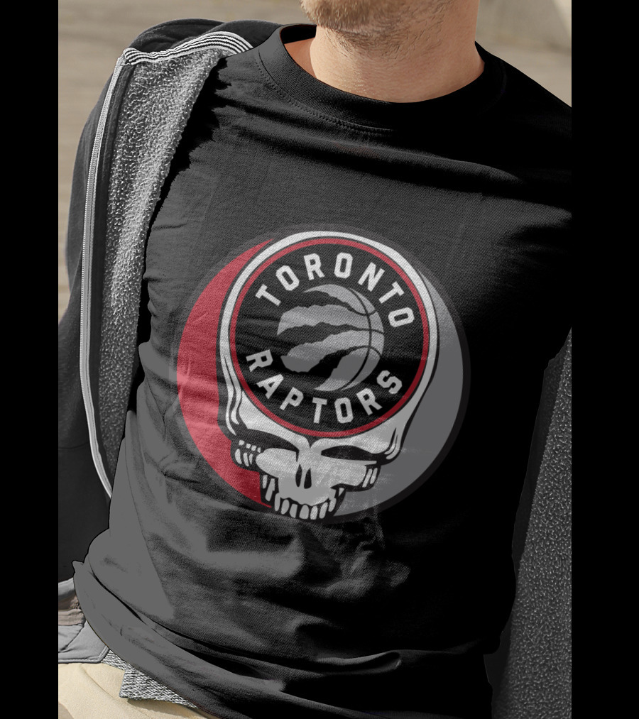 Toronto Raptors Grateful Dead Skull Basketball T-Shirt