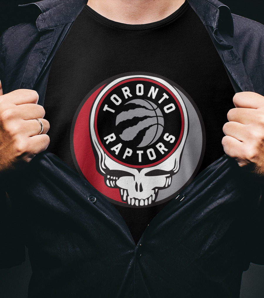 Toronto Raptors Grateful Dead Skull Basketball T-Shirt