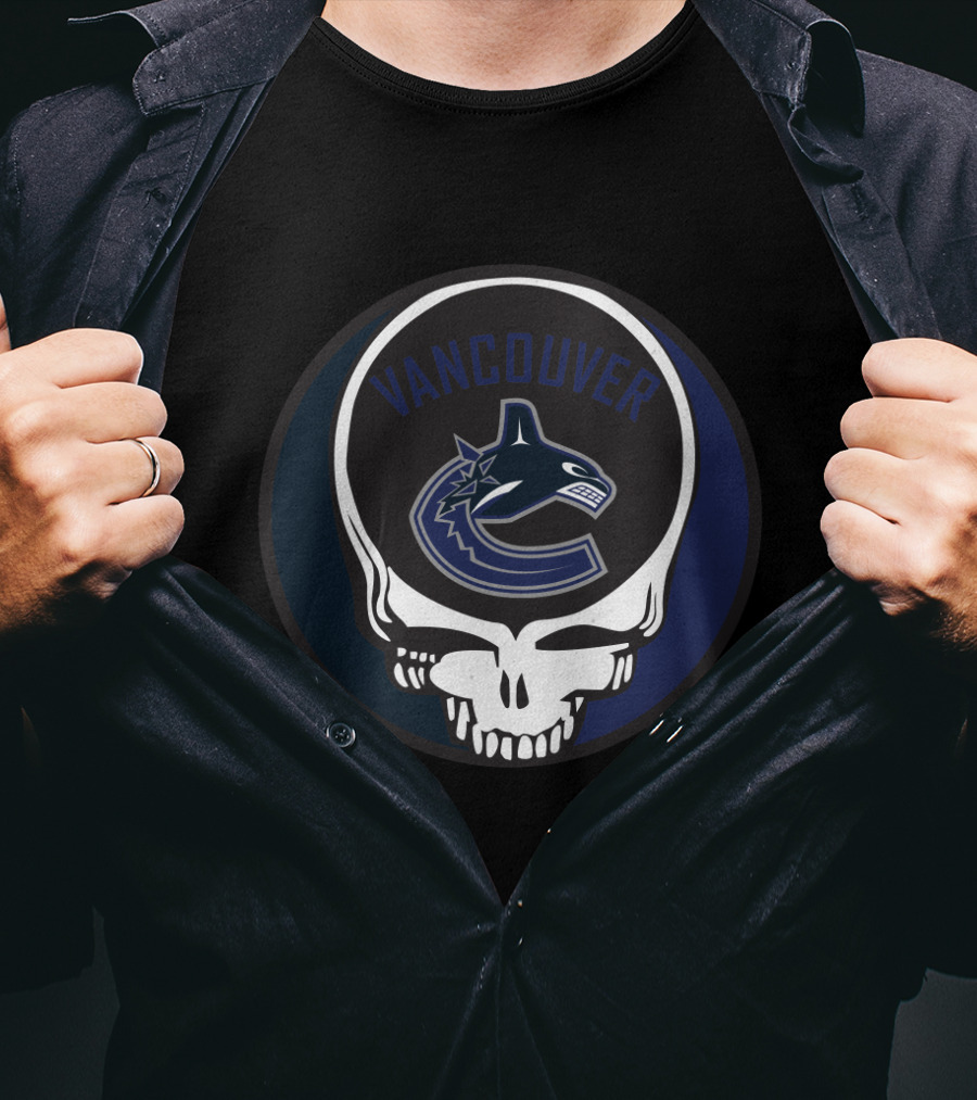 Vancouver Canucks Grateful Dead Steal Your Face Fan T-Shirt