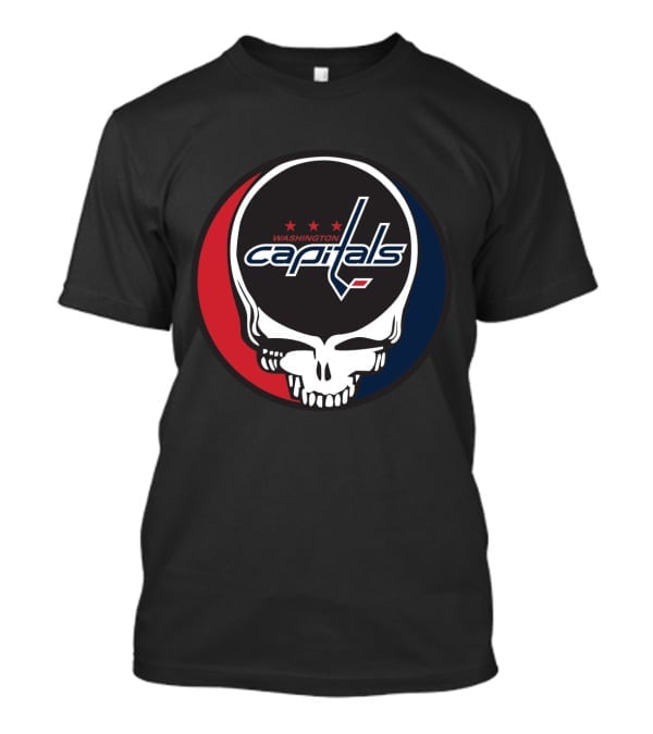Washington Capitals Steal Your Face Hockey Skull T-Shirt