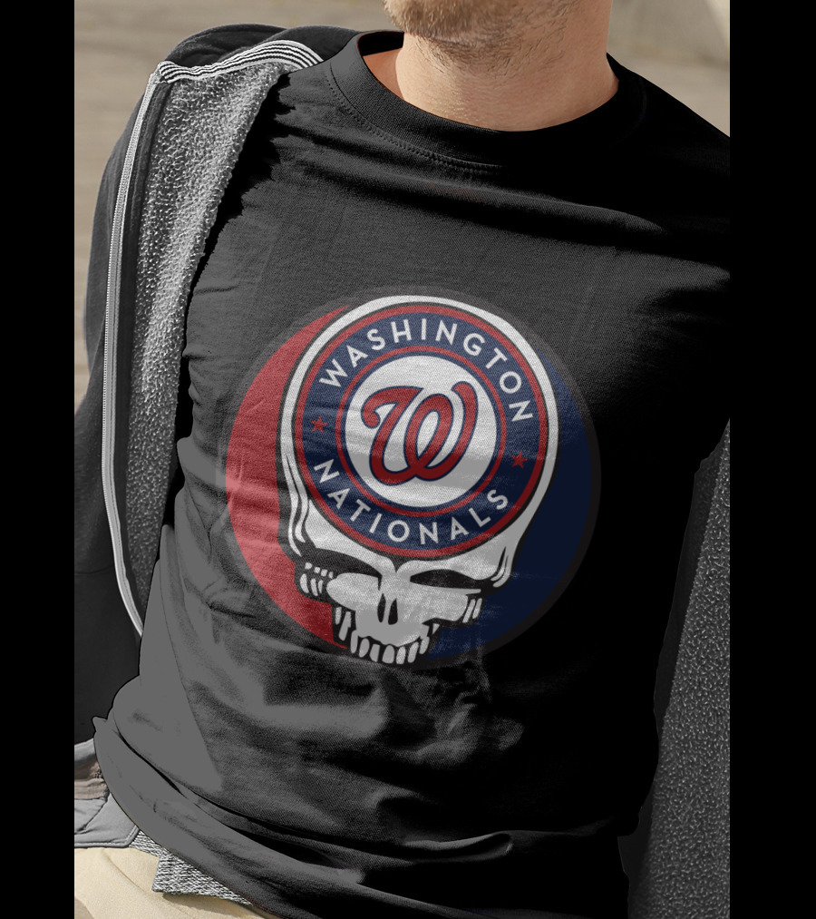 Washington Nationals Grateful Dead Fusion Skull T-Shirt