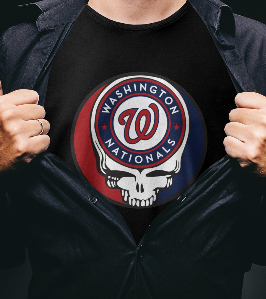Washington Nationals Grateful Dead Fusion Skull T-Shirt