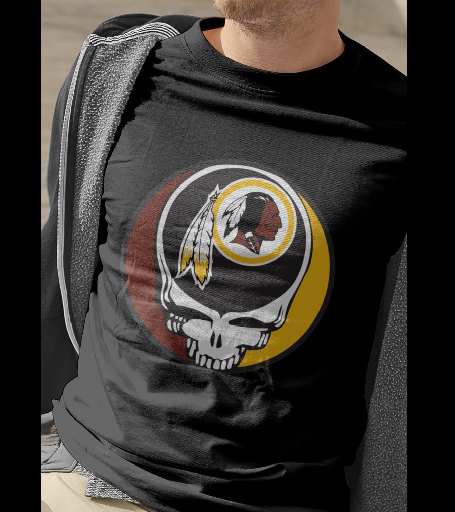 Grateful Dead And Washington Redskins Logo Fusion T-Shirt