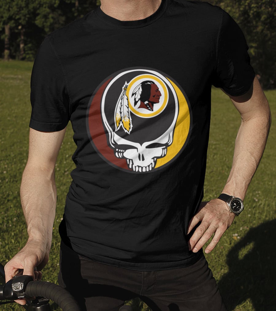 Grateful Dead And Washington Redskins Logo Fusion T-Shirt