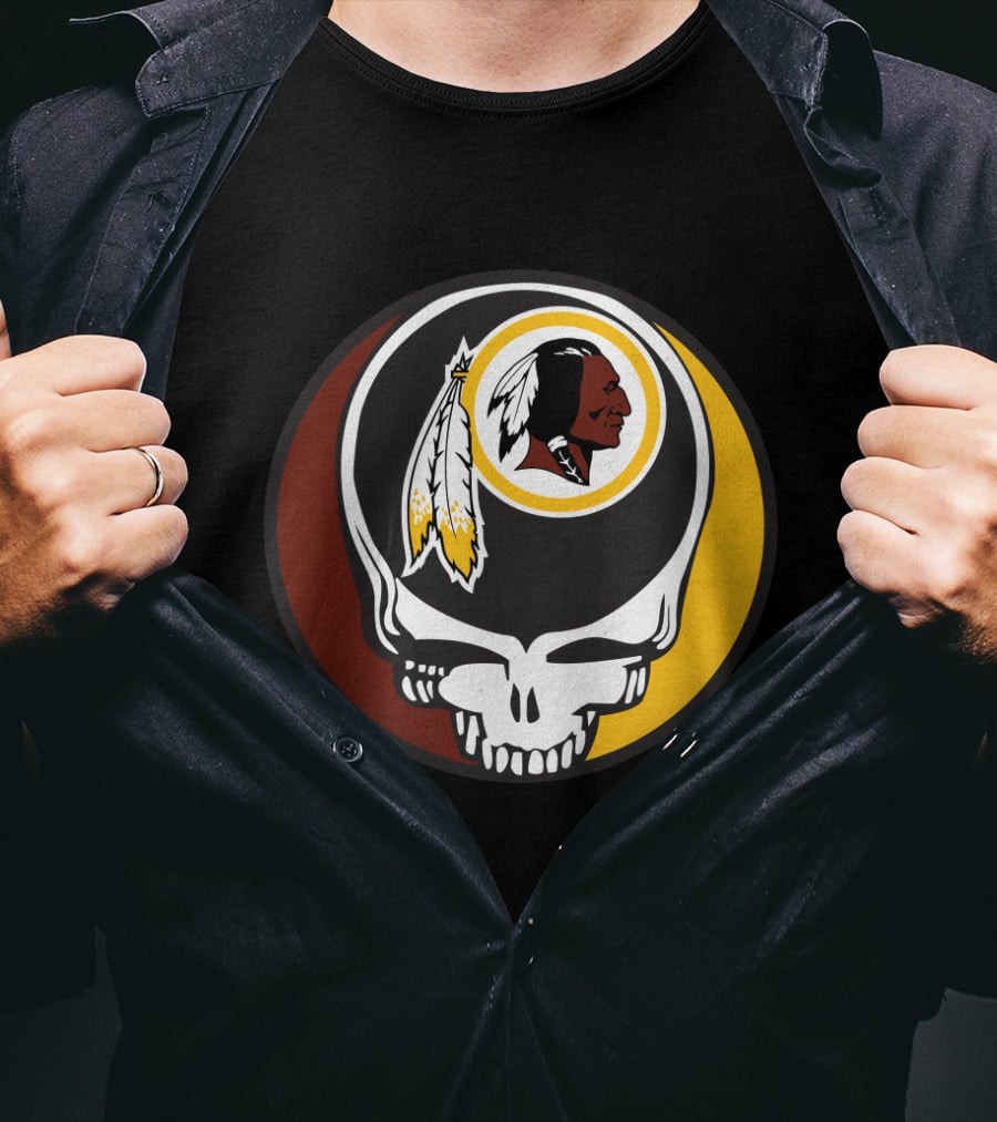 Grateful Dead And Washington Redskins Logo Fusion T-Shirt
