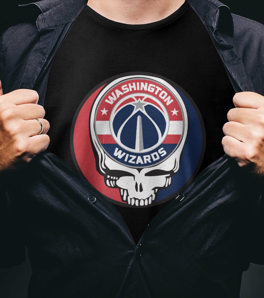Washington Wizards Grateful Dead Skull T-Shirt