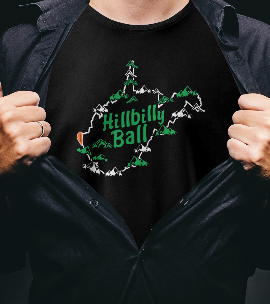 Hillbilly Ball Hometown Sportwear Mountain Outline T-Shirt