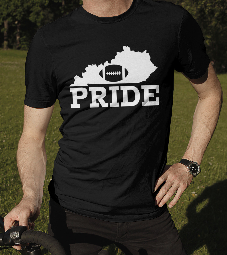 Kentucky State Outline Football Pride T-Shirt