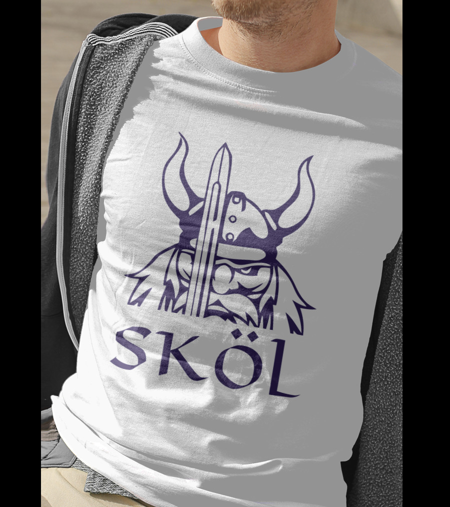 Skol Viking Helmet Nordic Scandinavian Warrior T-Shirt