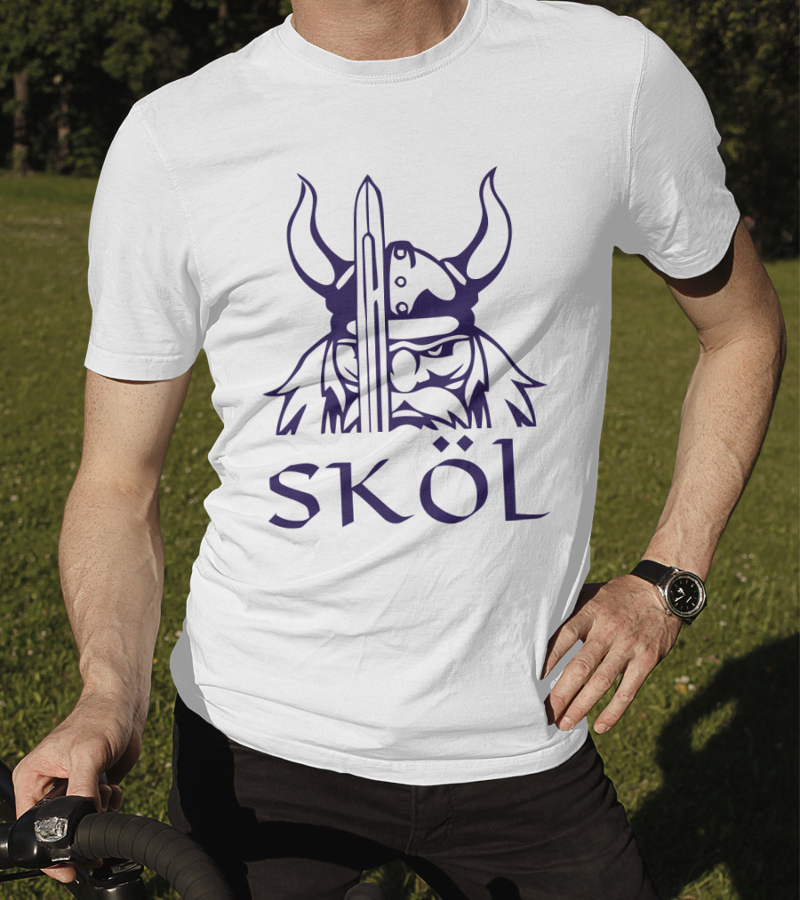 Skol Viking Helmet Nordic Scandinavian Warrior T-Shirt