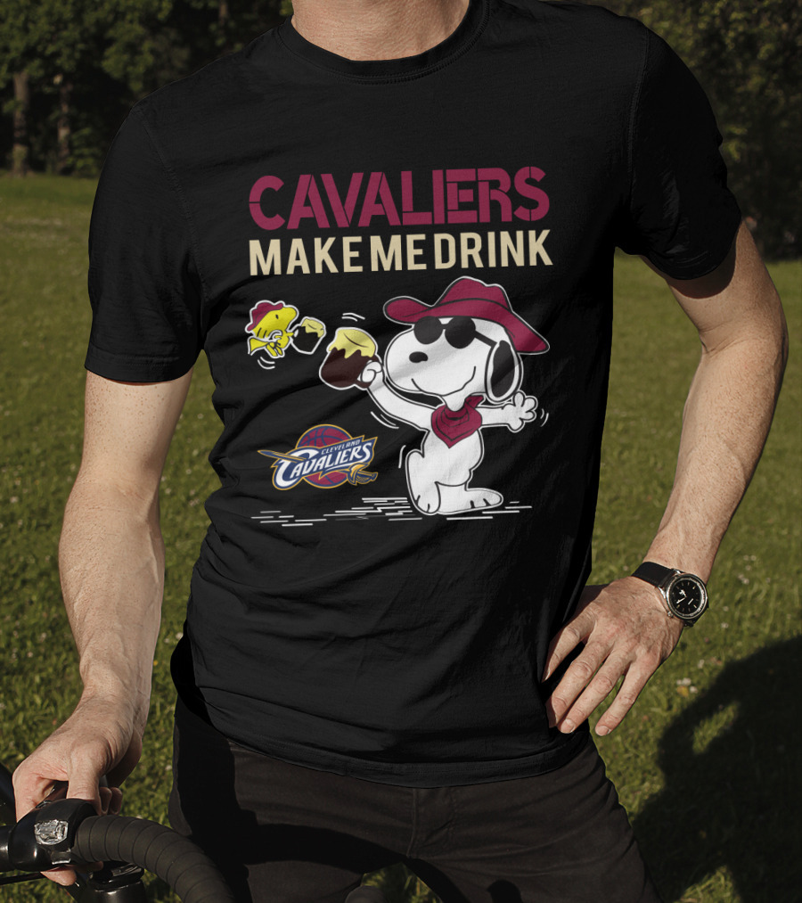 Cavaliers Make Me Drink Cleveland Cavaliers Snoopy T-Shirt