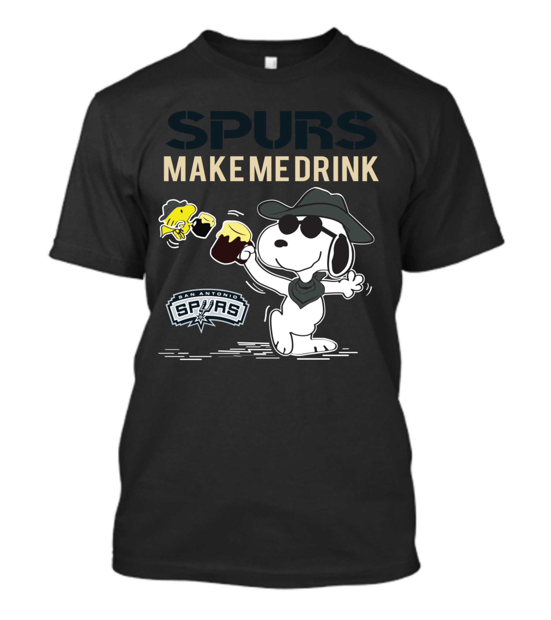 Spurs Make Me Drink San Antonio Snoopy Fans T-Shirt