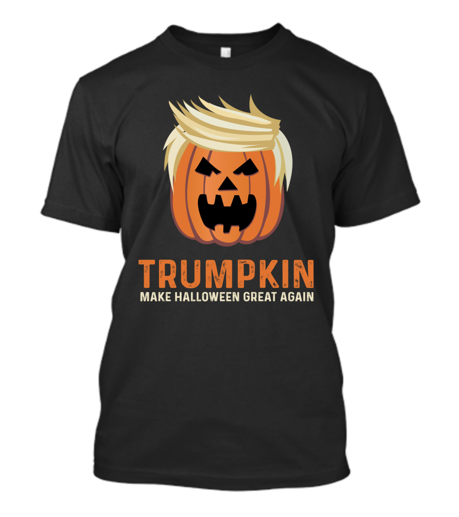 Trumpkin Make Halloween Great Again Pumpkin With Hair And Face T-Shirt