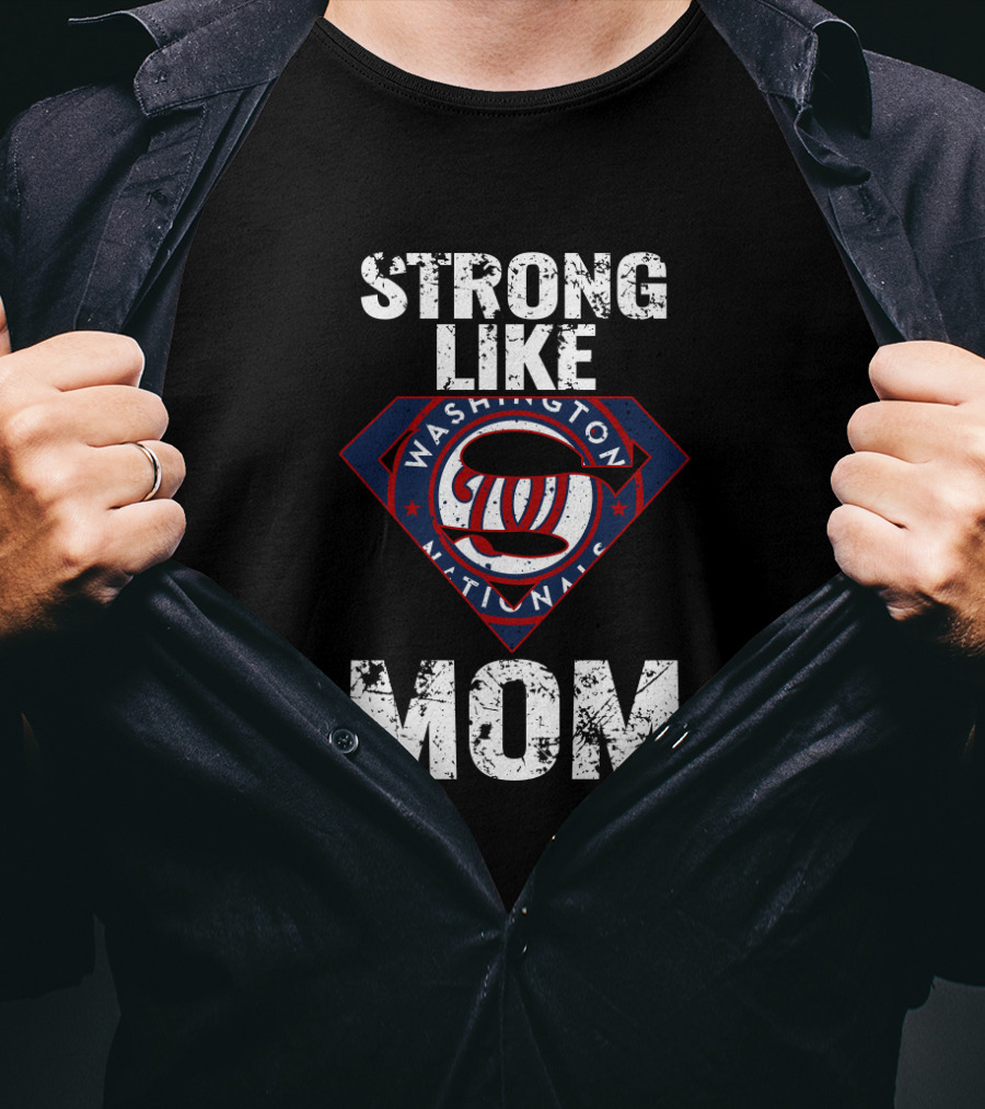 Strong Like Mom Washington Nationals Diamond T-Shirt