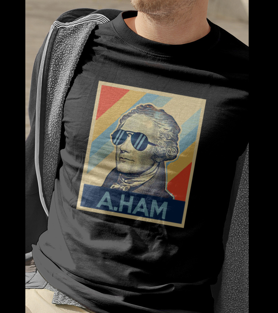 Alexander Hamilton A Ham Pop Art Sunglasses T-Shirt