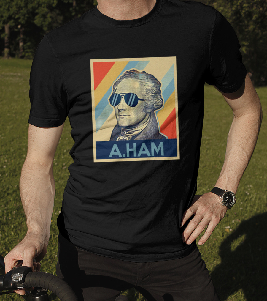Alexander Hamilton A Ham Pop Art Sunglasses T-Shirt