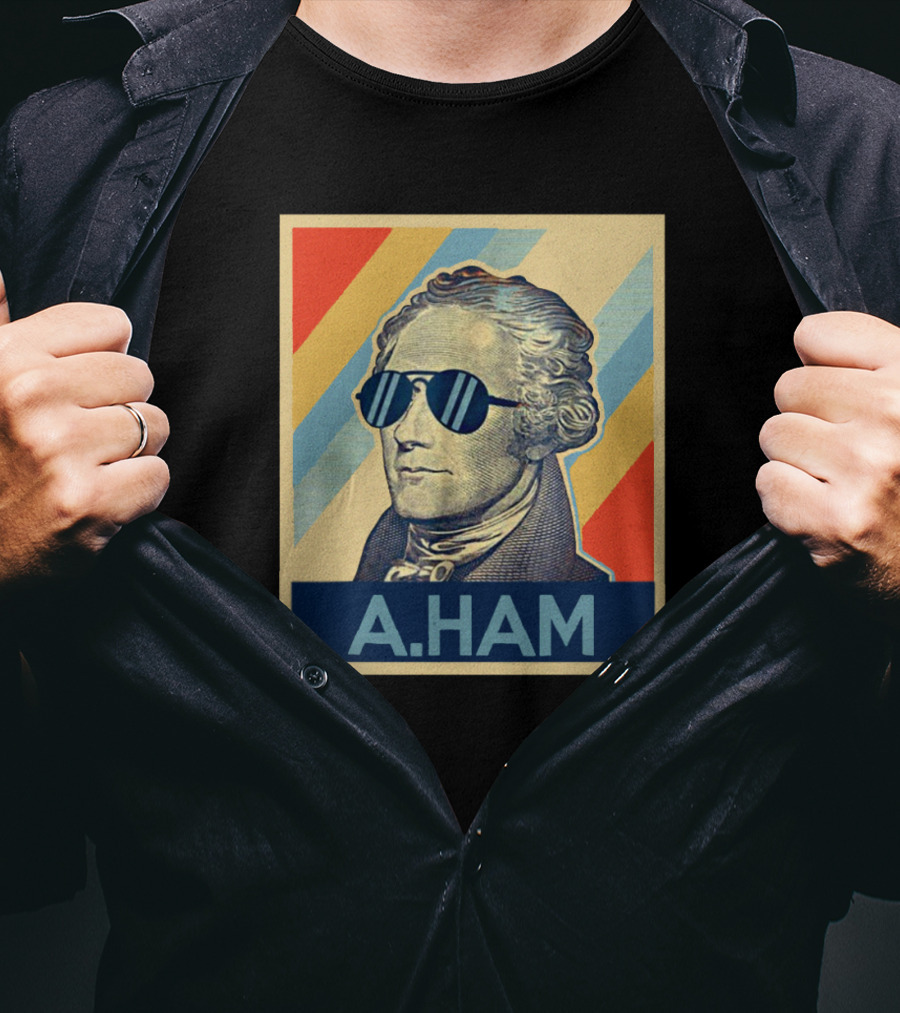 Alexander Hamilton A Ham Pop Art Sunglasses T-Shirt