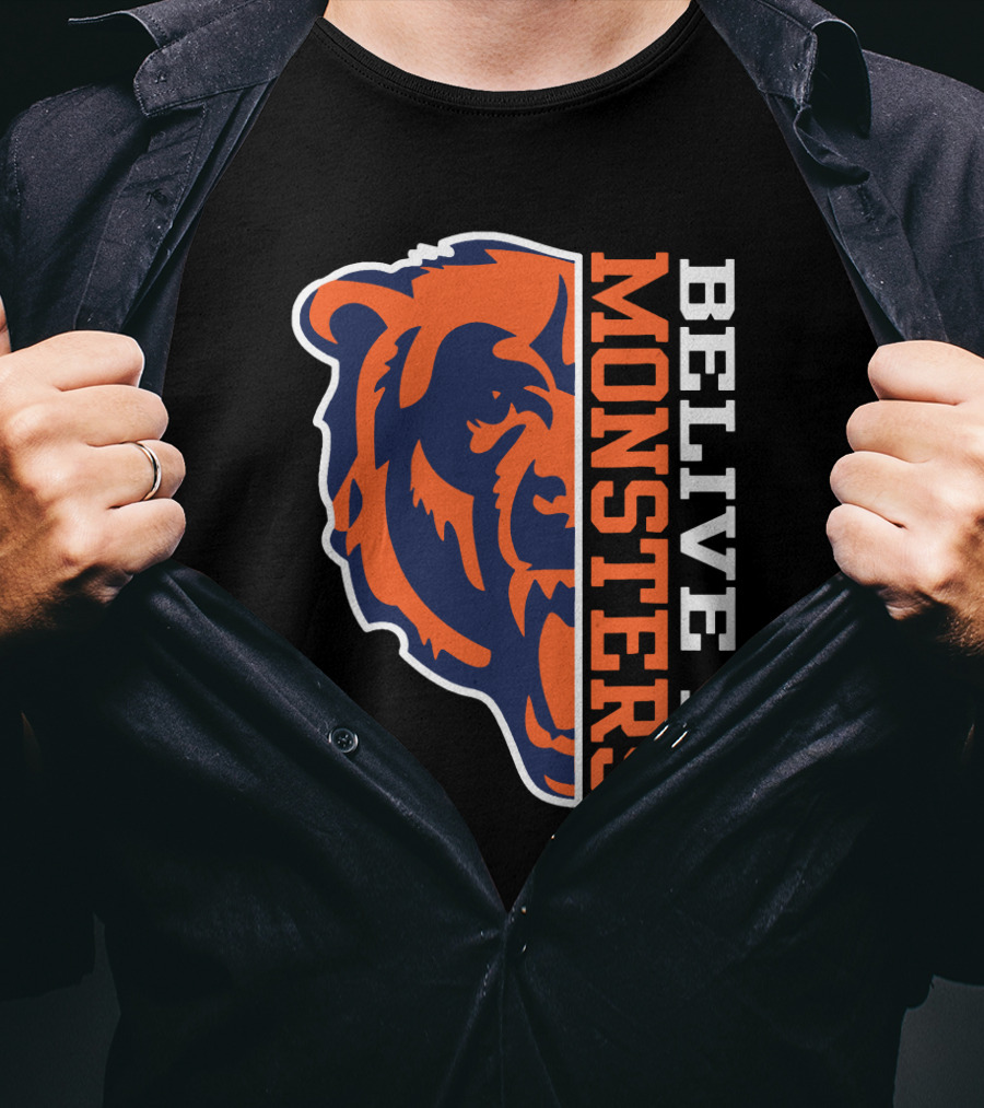 Belive In Monsters Bear For Chicago Fans T-Shirt
