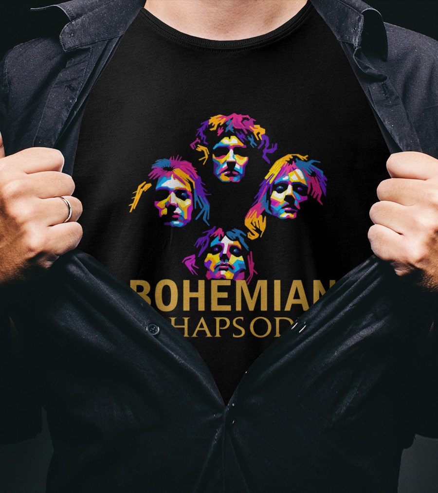 Bohemian Rhapsody Colorful Faces T-Shirt
