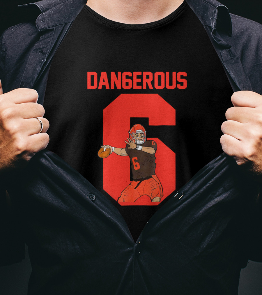 Dangerous Quarterback Number 6 T-Shirt