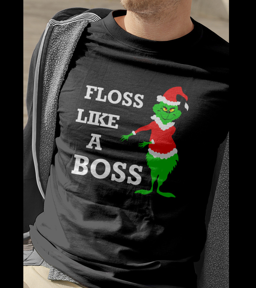 Floss Like A Boss Santa Grinch Dance T-Shirt