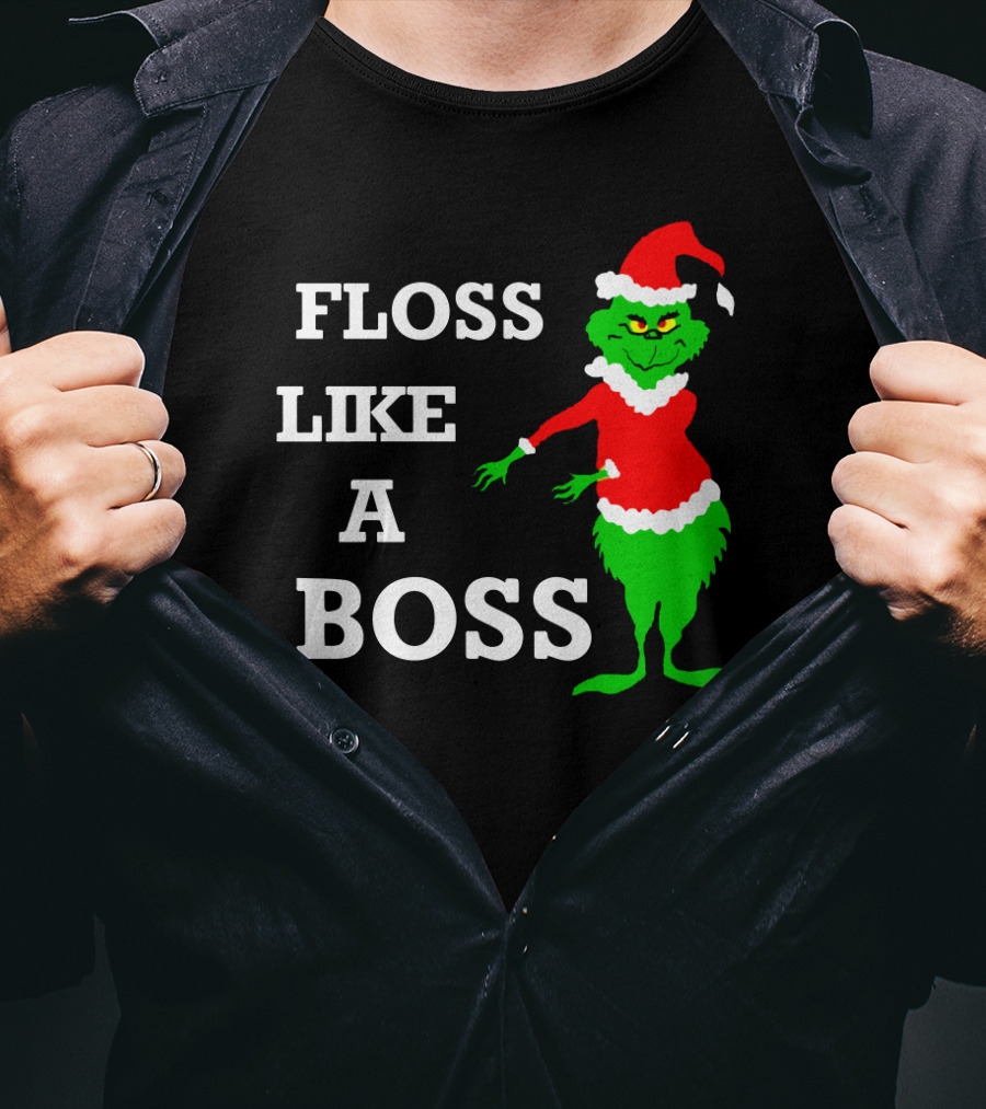 Floss Like A Boss Santa Grinch Dance T-Shirt